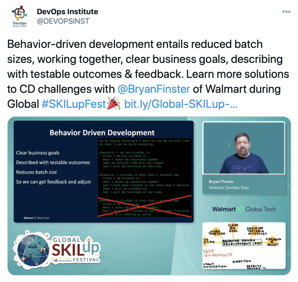 Bryan Finster of Walmart Global SKILup Fest Presentation