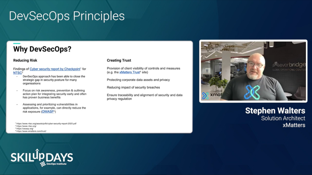 Stephen Walters of xMatters Inc. at SKILup Day DevSecOps