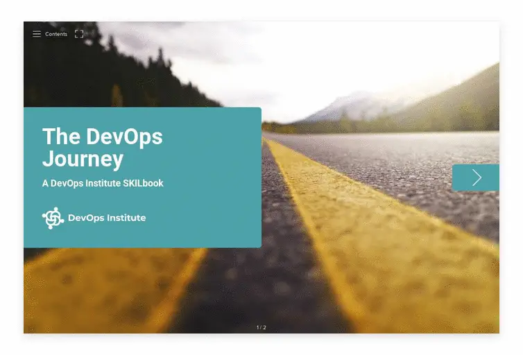 DevOps Journey SKILbook cover - lines on road
